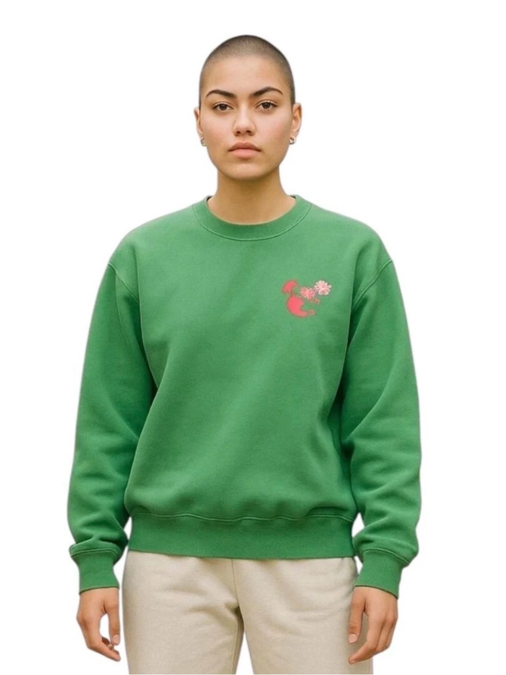 Pangaia x Dua Lipa Future Nostalgia Tour Sweatshirt Green S 100% Organic